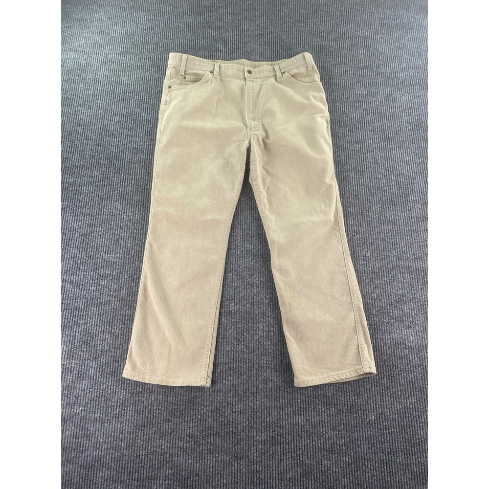 Vintage Levis Action Jeans Mens 42x30 Beige Khaki Denim Copper Tab 90s USA